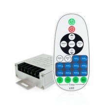 Димер/светорегулятор, 36A, 12-24V, одноканальный, с пультом RF, 22 кнопки, с клеммами